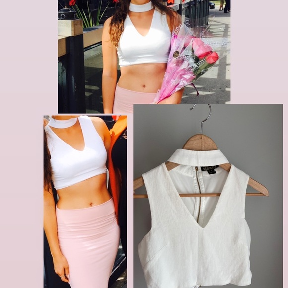 💙3/$30•White Crop Top 🤩✨ - Picture 1 of 4